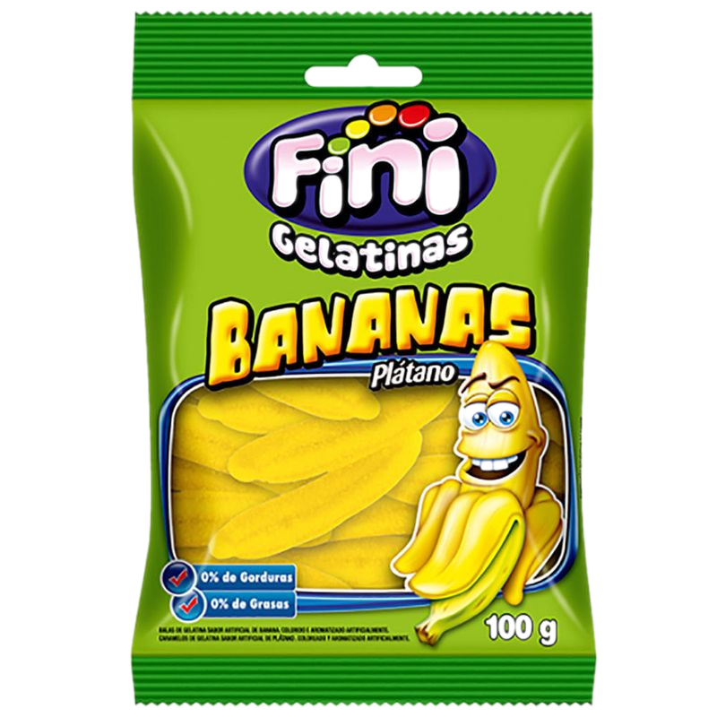 Caramelos De Gelatina Fini Platanos 100 G