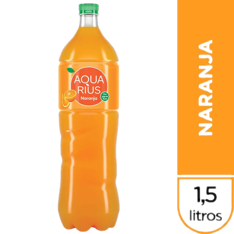 Agua Saborizada Aquarius Naranja 1.5 L