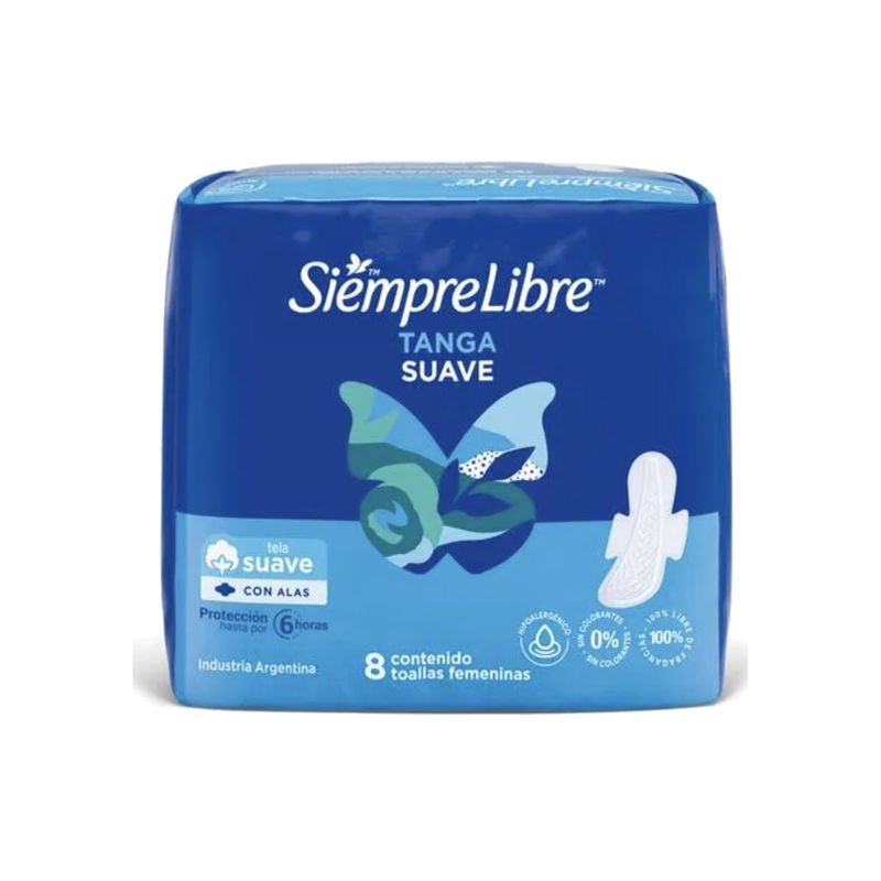 Siempre Libre Tanga Suave Con Alas 8 Unidades