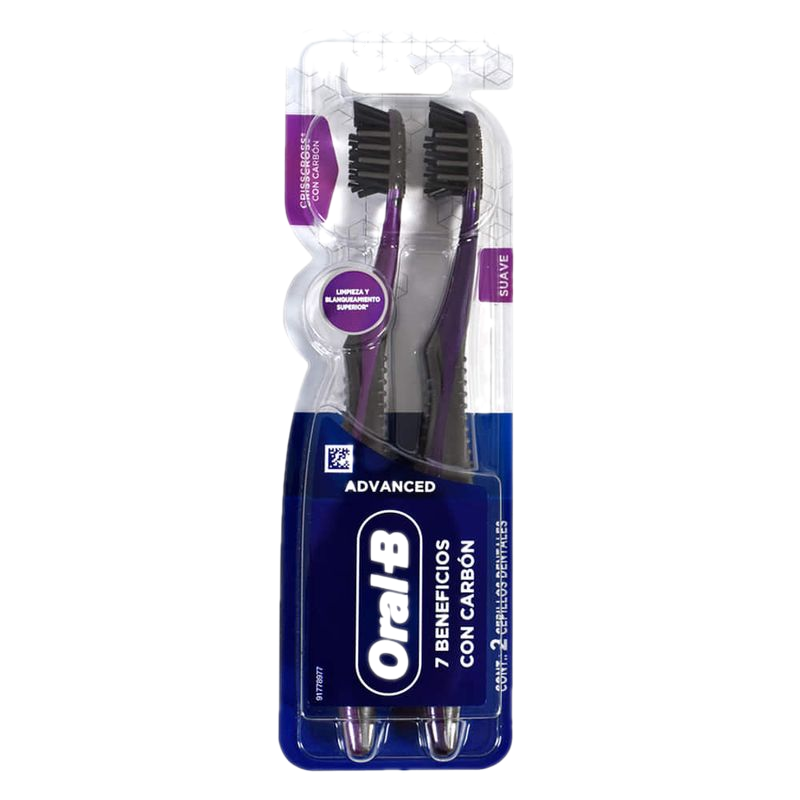 Pack 2 Unidades Cepillo Dental Carbon Oral-b 7 Beneficios