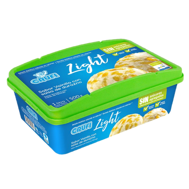 Helado Diet Durazno Crufi 1 L