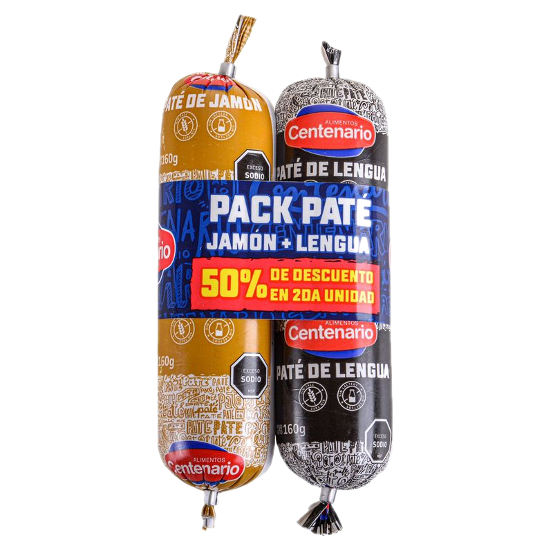 Pack Pate Jamón Y Lengua Centenario 320 G