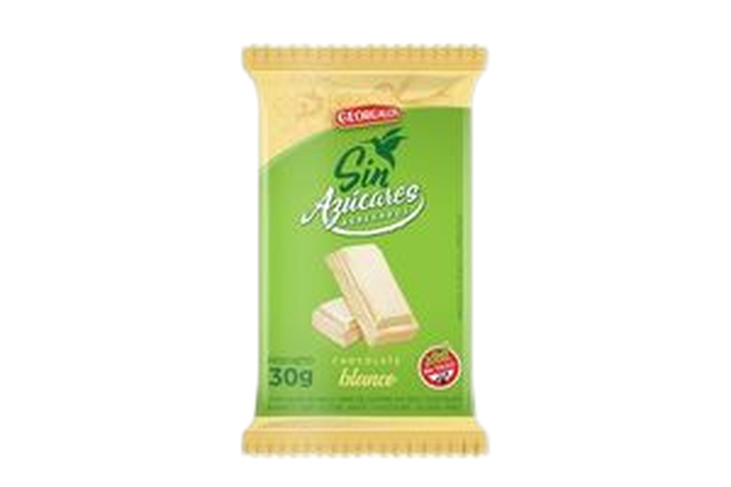 Chocolate S/azucar Georgalos Blanco 30 G