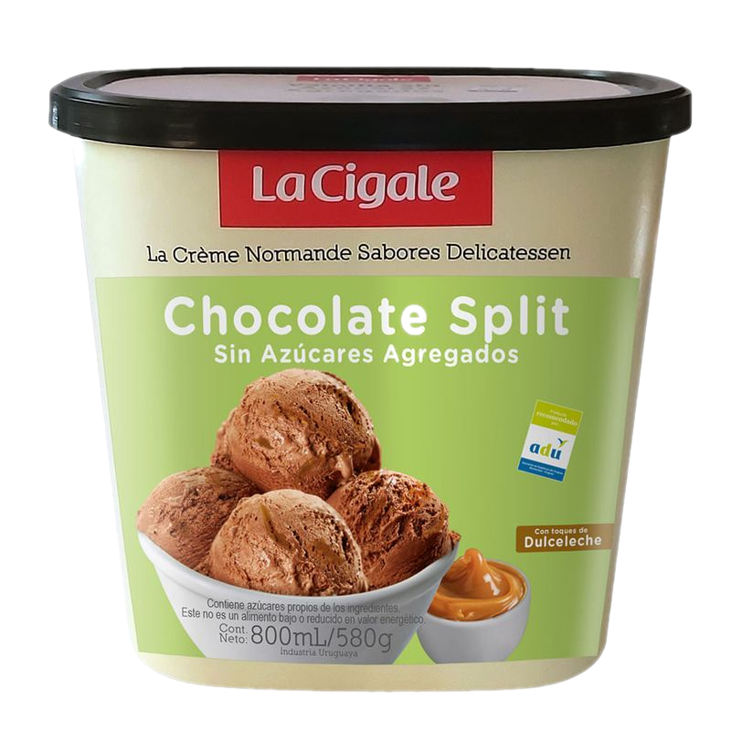 Helado Sin Azúcar La Cigale Chocolate 800 Ml