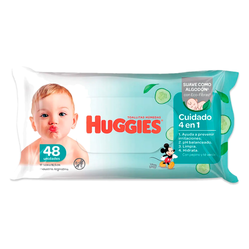 Toallitas Húmedas Huggies Cuidado 4 En 1 48 Unidades
