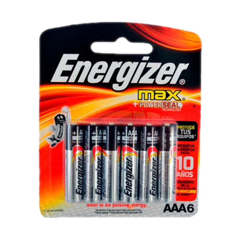 Pilas Alcalinas Energizer Max Aaa 6 Unidades