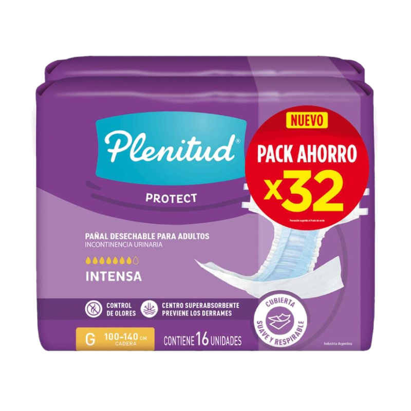 Pañales Para Adulto Plenitud Protect G 32 Unidades