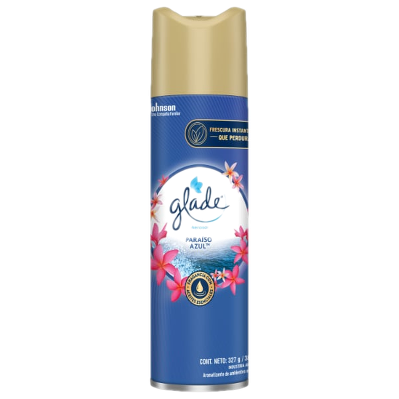 Aromatizante De Ambientes Glade Paraíso Azul En Aerosol 360 Ml