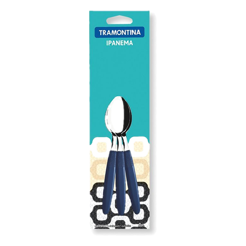 Cuchara De Té Tramontina Ipanema Azul 3 Unidades