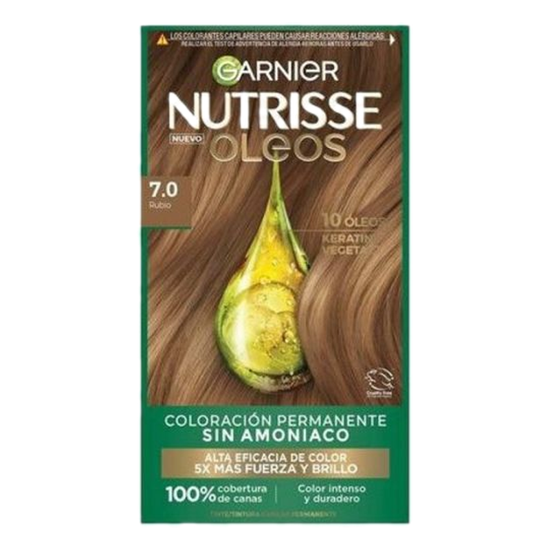 Tinta Garnier Nutrisse Oleos Rubio 7.0