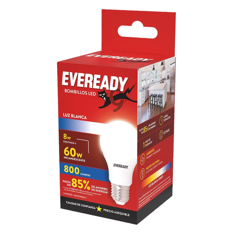 Lámpara Led Eveready 8 W Blanca