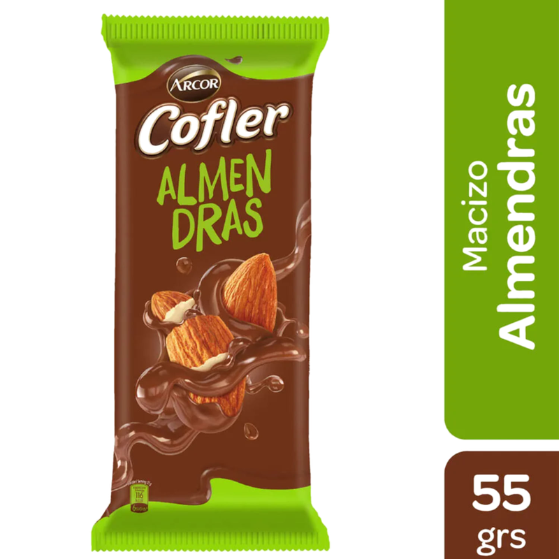 Chocolate Cofler Leche Almendras 55 G