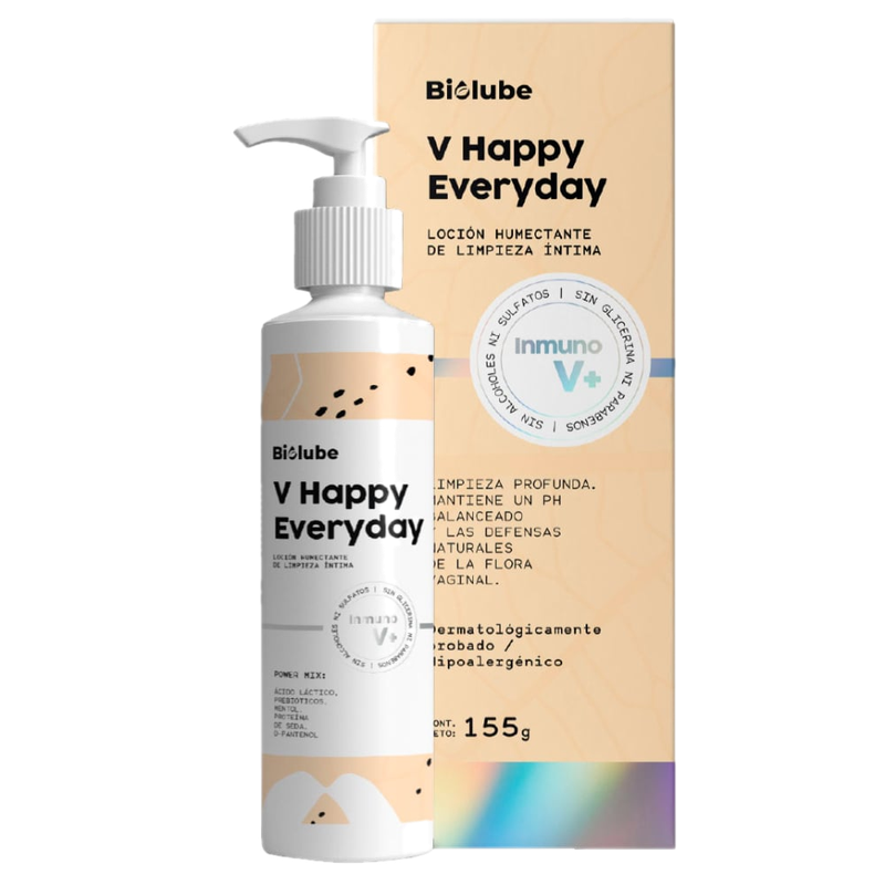 Loción De Limpieza Íntima Biolube V Happy Everyday 155 G