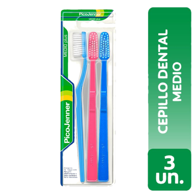Pack 3x2 Cepillo Dental Pico Jenner Plus Medio