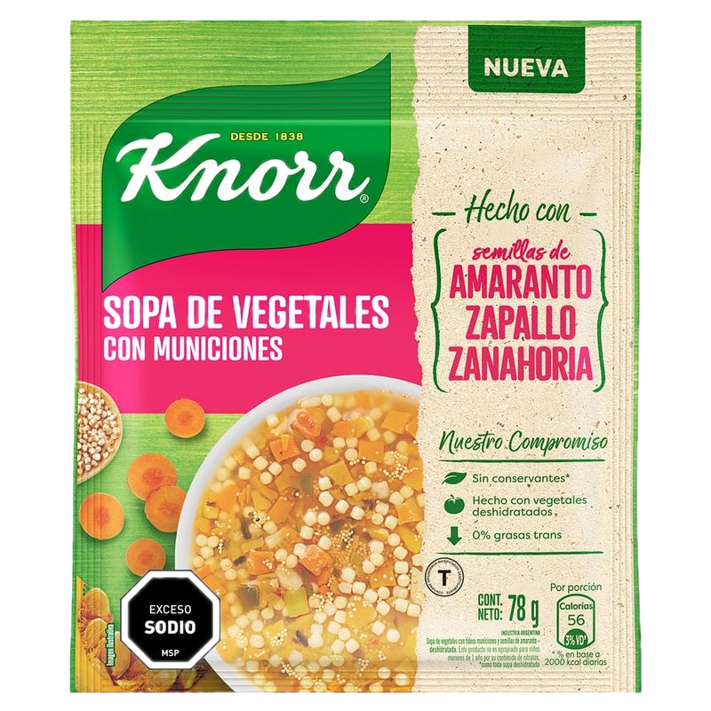Sopa Casera Knorr Vegetales Con Amaranto 78 G