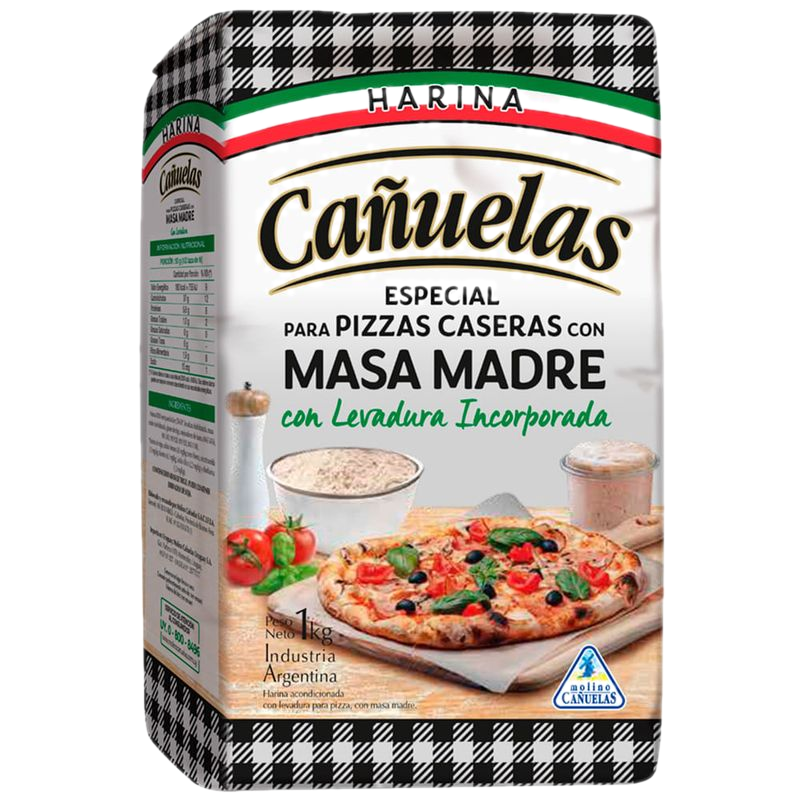 Harina Masa Madre Y Levadura Para Pizza Cañuelas 1 Kg