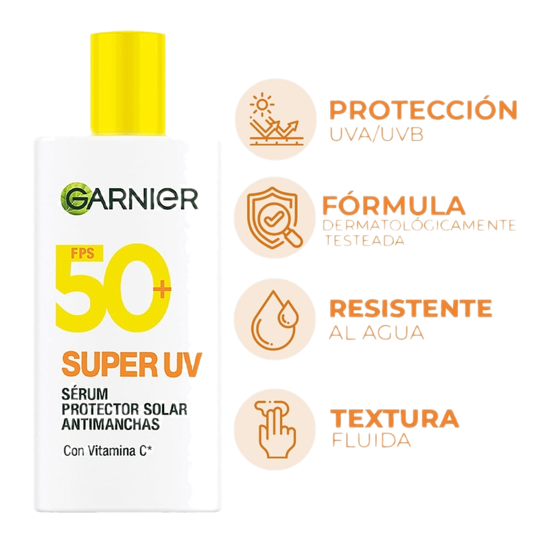 Sérum Protector Solar Garnier Super Uv Antimanchas Vitamina C 40 Ml