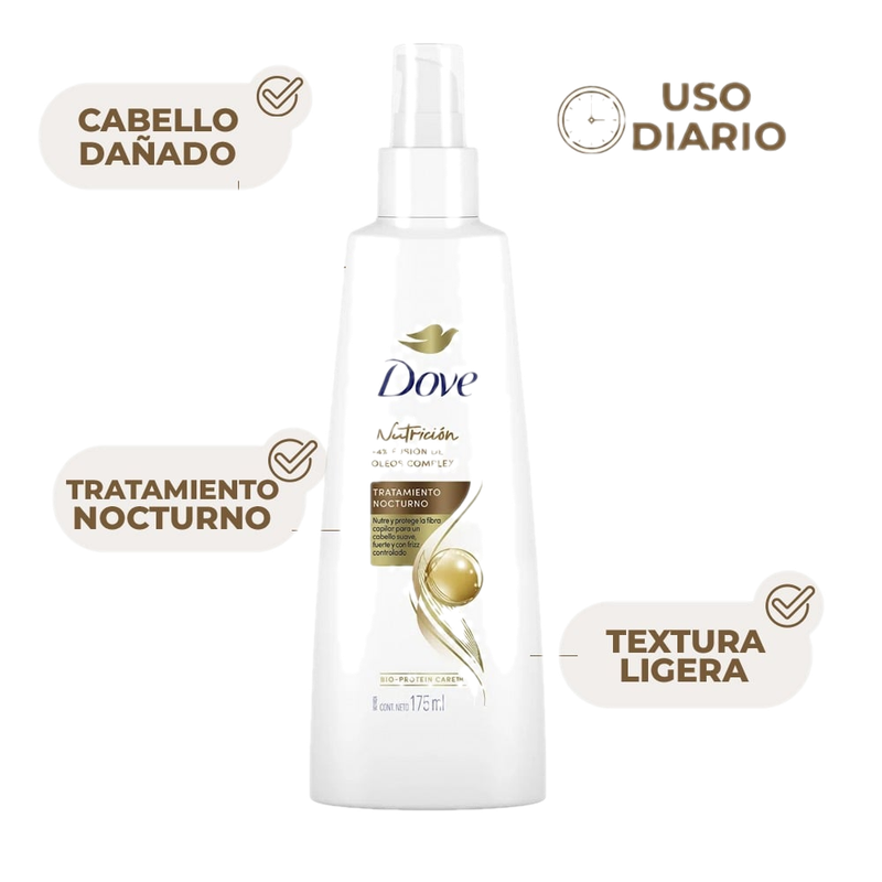 Crema De Tratamiento Nocturno Dove Nutrición 175 Ml