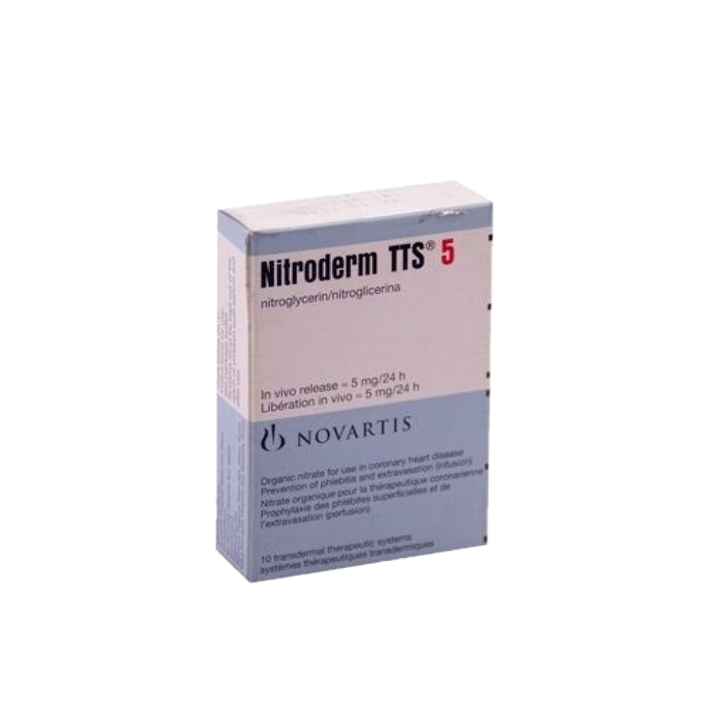 Nitroderm Tts 5 Mg. 10 Parches