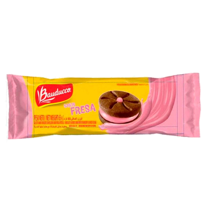Galletas Rellenas Bauducco Frutilla 65 G