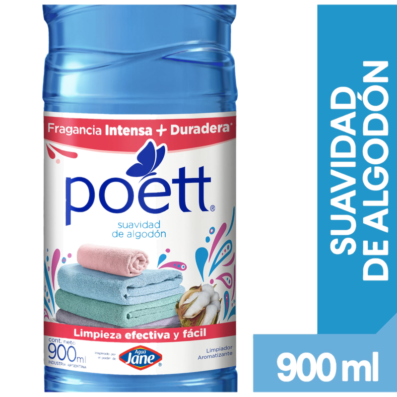 Limpiador Poett Suavidad De Algodón 900 Ml
