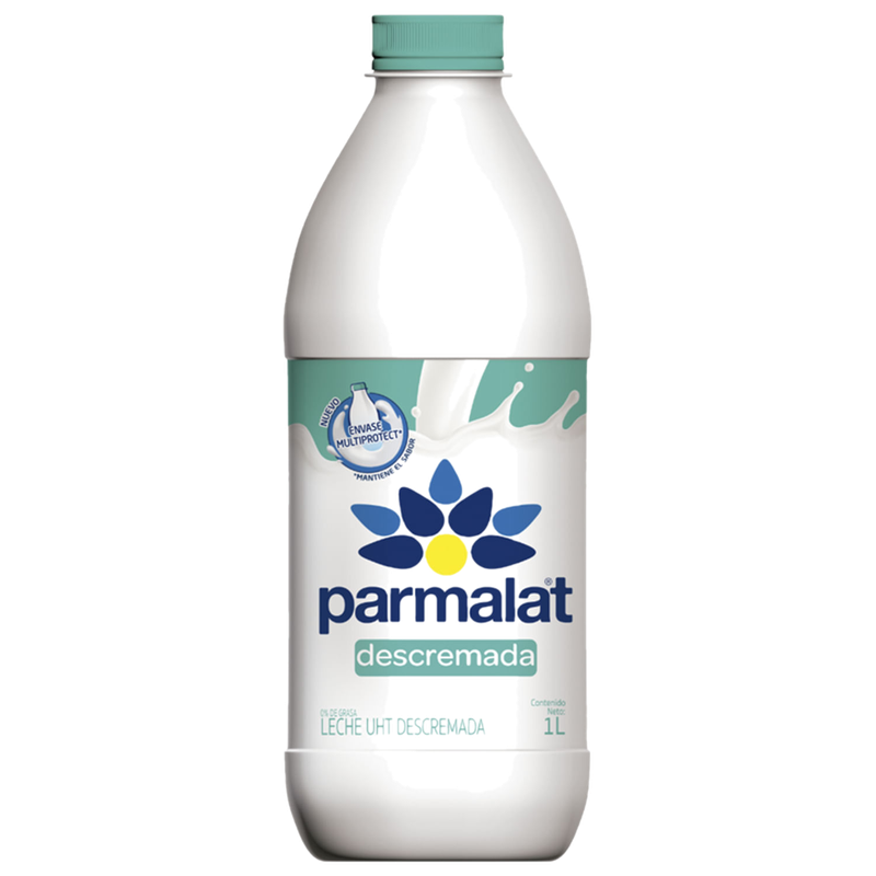 Leche Uht Descremada Parmalat Botella 1 L