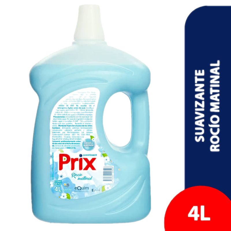 Suavizante Ropa Prix Rocío Matinal 4 L