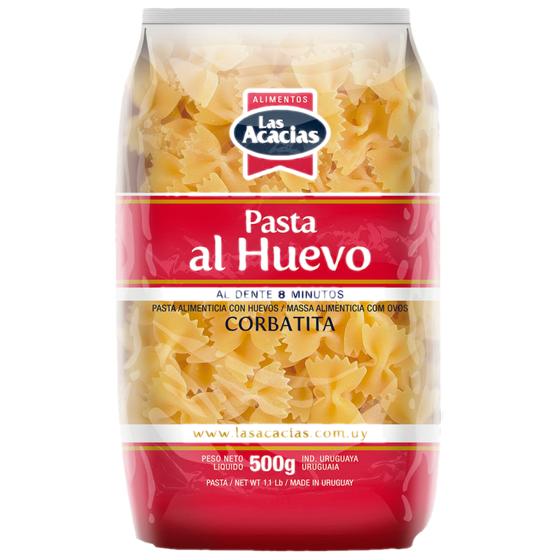 Fideos Al Huevo Las Acacias Corbatita 500 G