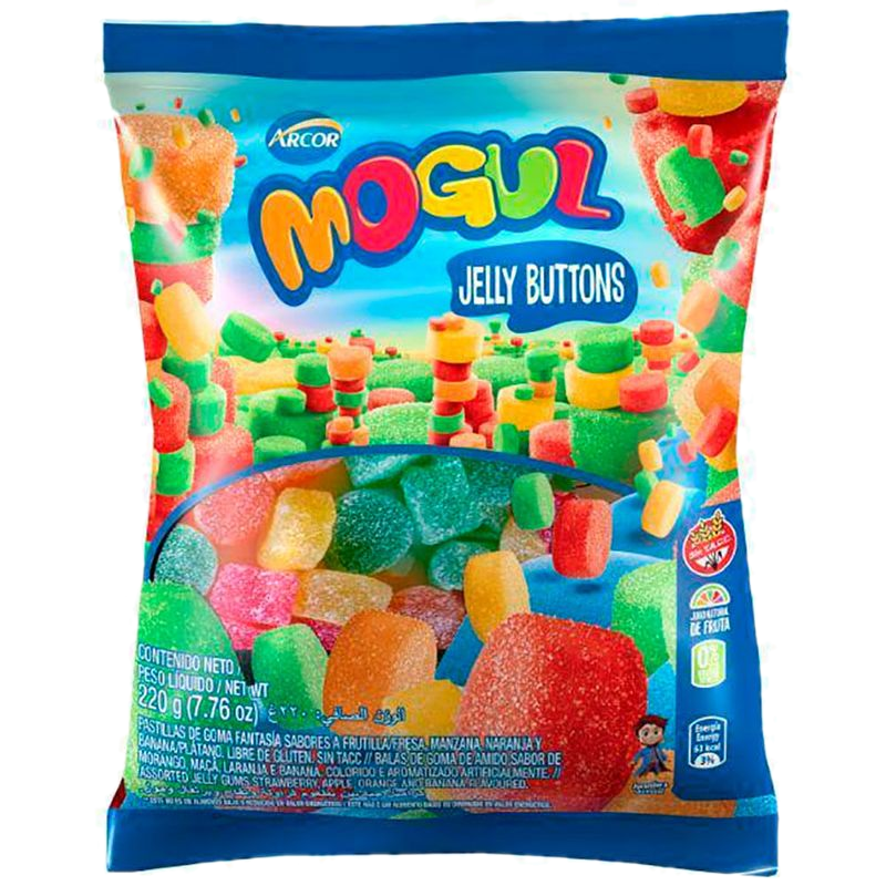 Gomas Arcor Mogul Jelly Buttons 220 G