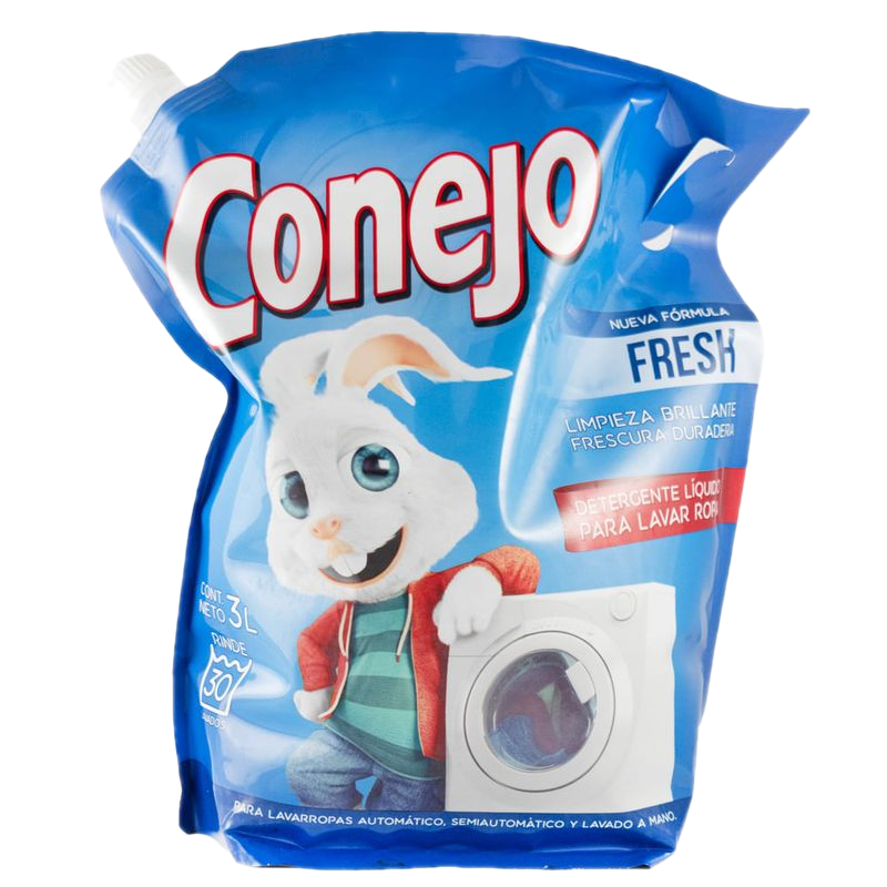 Detergente Líquido Ropa Conejo Amor 3 L