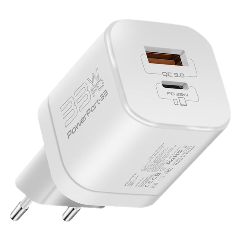Cargador De Pared Promate Usb-c/a