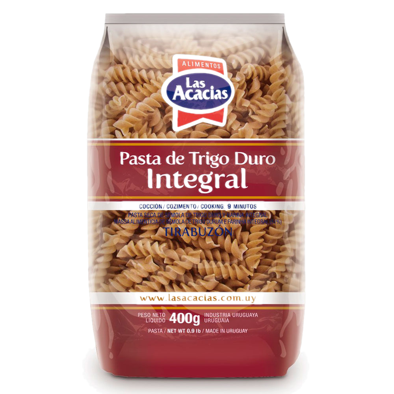 Fideos Integrales Tirabuzón Las Acacias 400 G