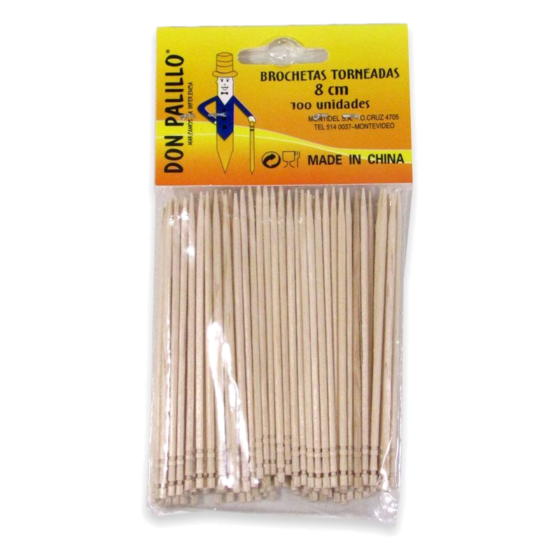 Palitos Brochette Don Palillo 8 Cm 100 Unidades