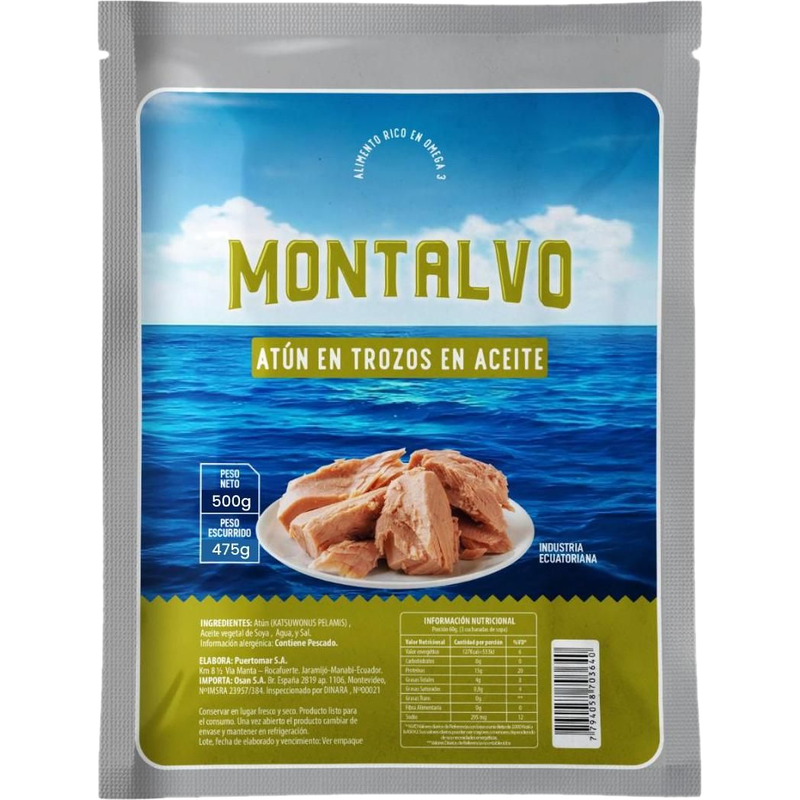Atun En Trozos En Aceite Montalvo 500 G
