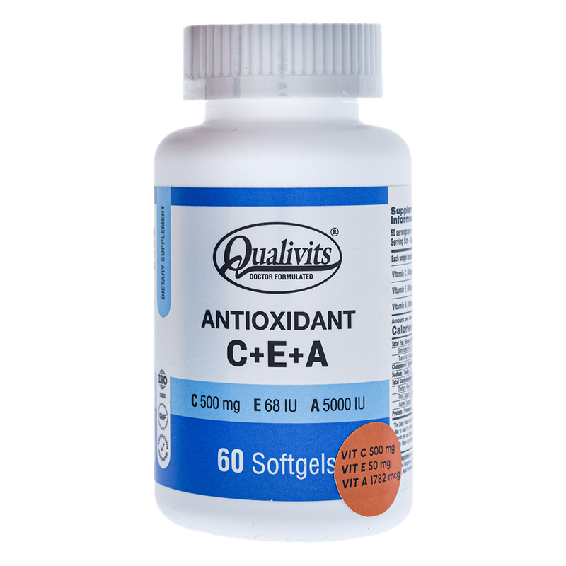 Qualivits Antioxidante Vitamina C+e+a 60 Cápsulas