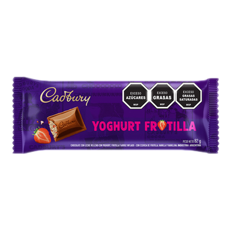 Chocolate Cadbury Yogur Frutilla 82 G