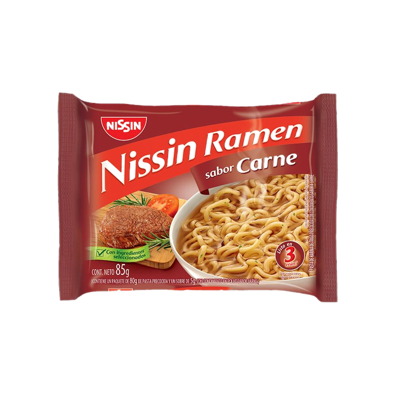 Pasta Ramen Nissin Carne 85 G
