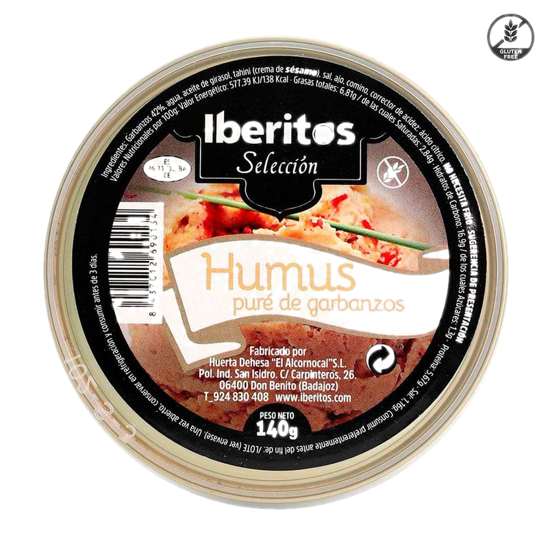 Crema De Garbanzos Humus Iberitos Sin Gluten 140 G