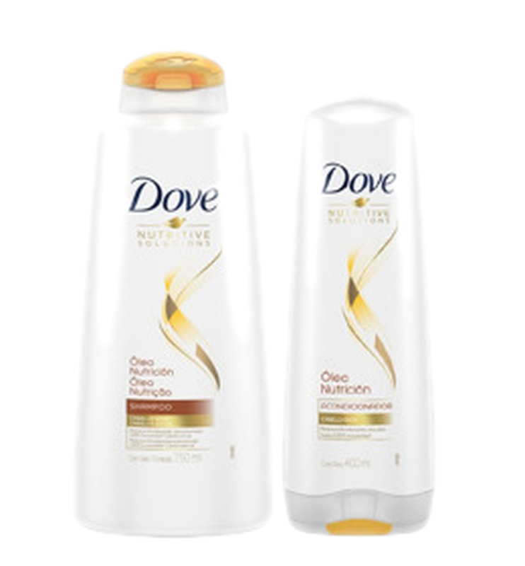 Dove Shampoo Nutricion+aco Pack 2 Unidades [750+400 Ml]