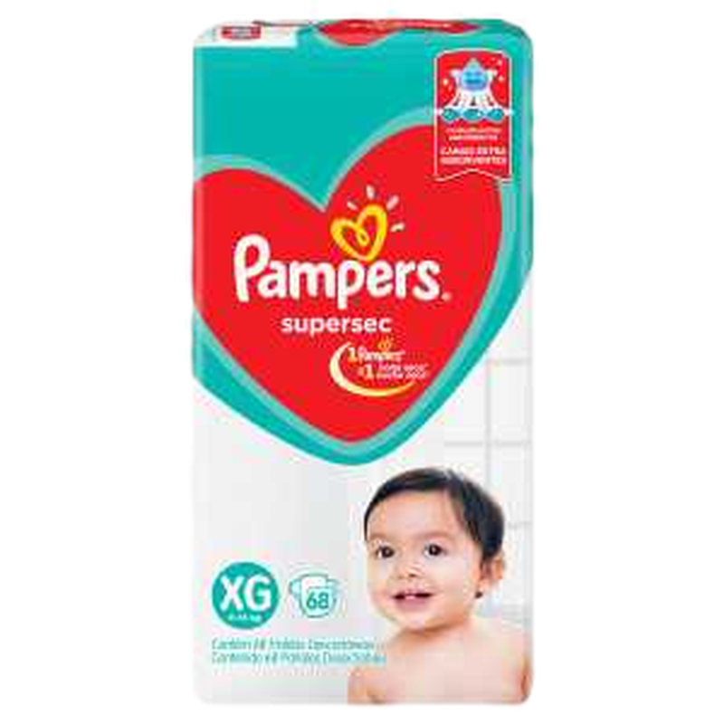 Pañales Pampers Supersec Xg 68 Unidades