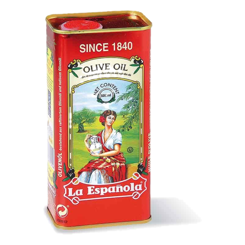Aceite De Oliva Puro Lata La Española 500 Ml