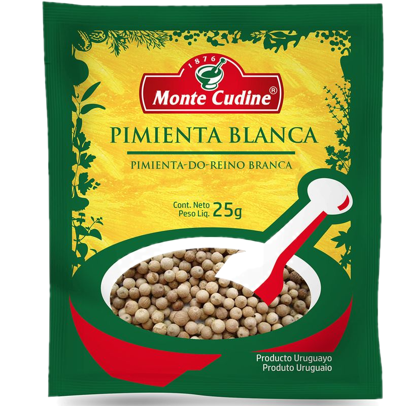 Pimienta Blanca Monte Cudine En Grano 25 G