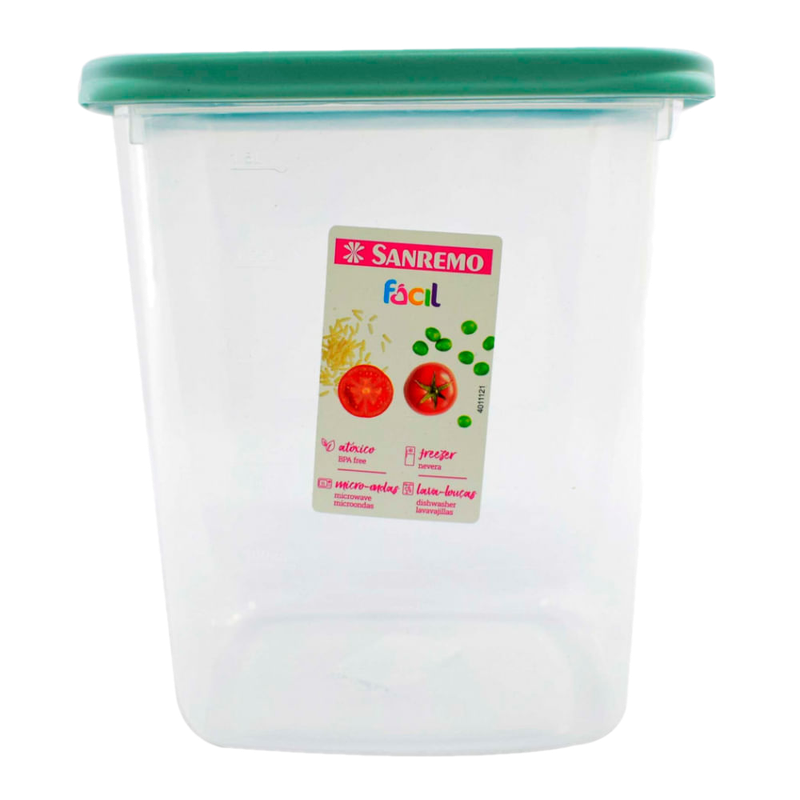 Pote San Remo 147-6 Cuadrado 1700 Ml Hermetico,facil