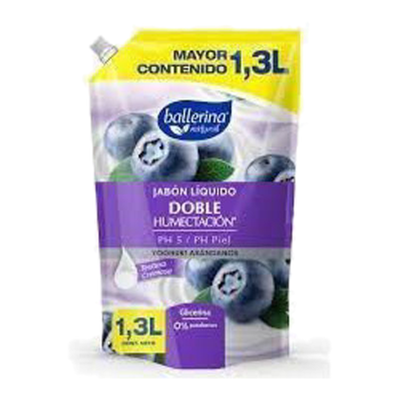 Jabón Líquido Ballerina Arándanos 1.3 L