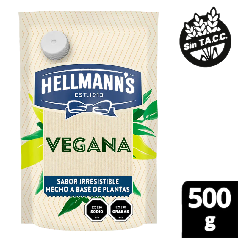 Mayonesa Hellmanns Vegana Sin Tacc 500 G