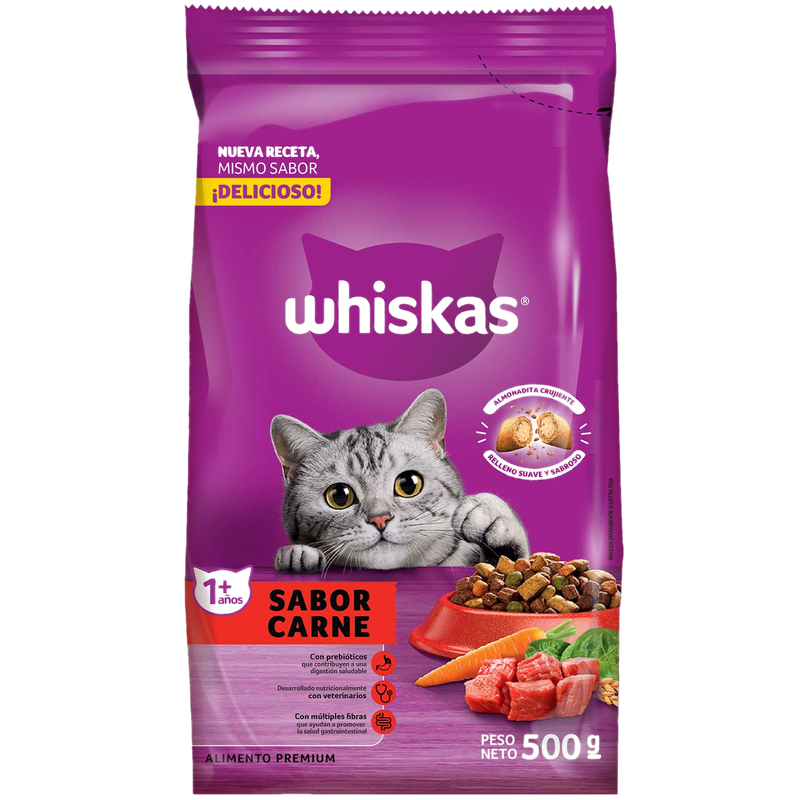 Alimento Whiskas Adulto Carne 500 G