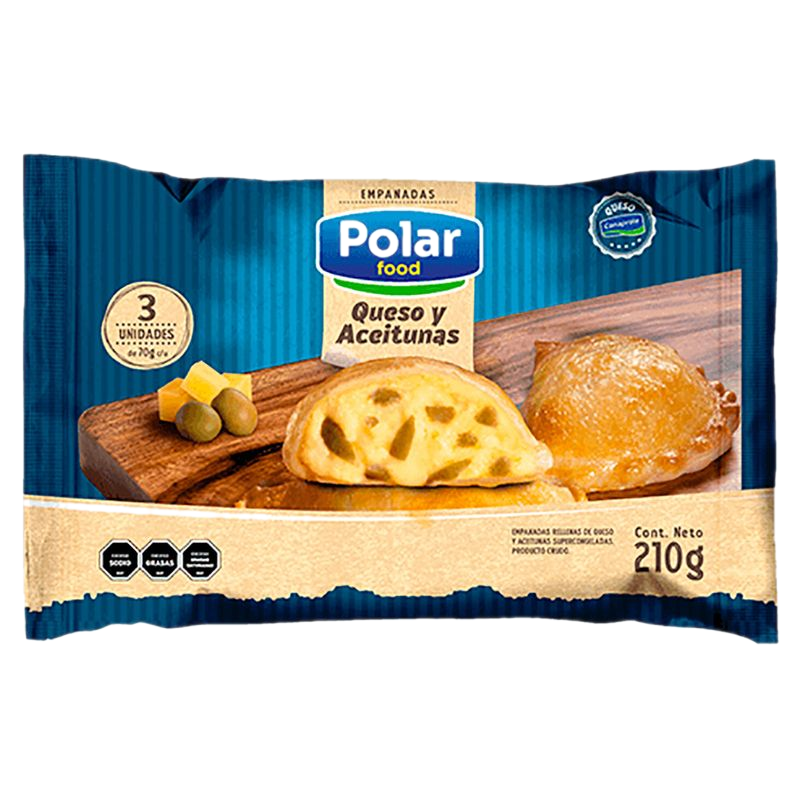 Empanadas De Queso Y Aceituna Polar Food 3 Unidades 210 G