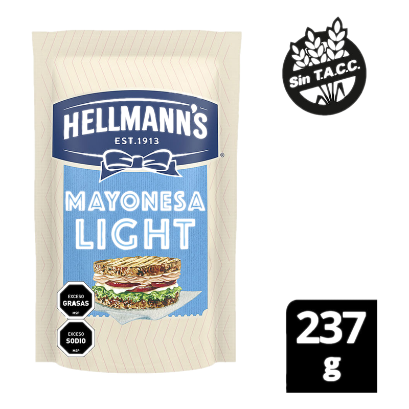 Mayonesa Hellmanns Light Doypack 237 G