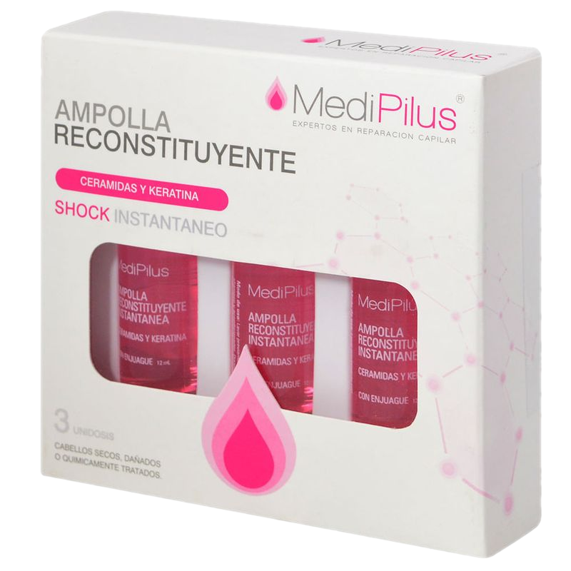 Ampolla Medipilus Ceramidas 12 Ml 3 Unidades