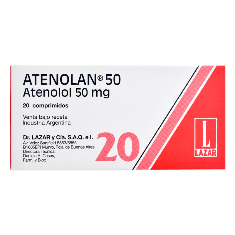 Atenolan Lazar 50 Mg X 20 Comprimidos